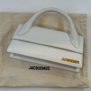 Jacquemus Bag Le Chiquito Long Bag Purse White Gold Small